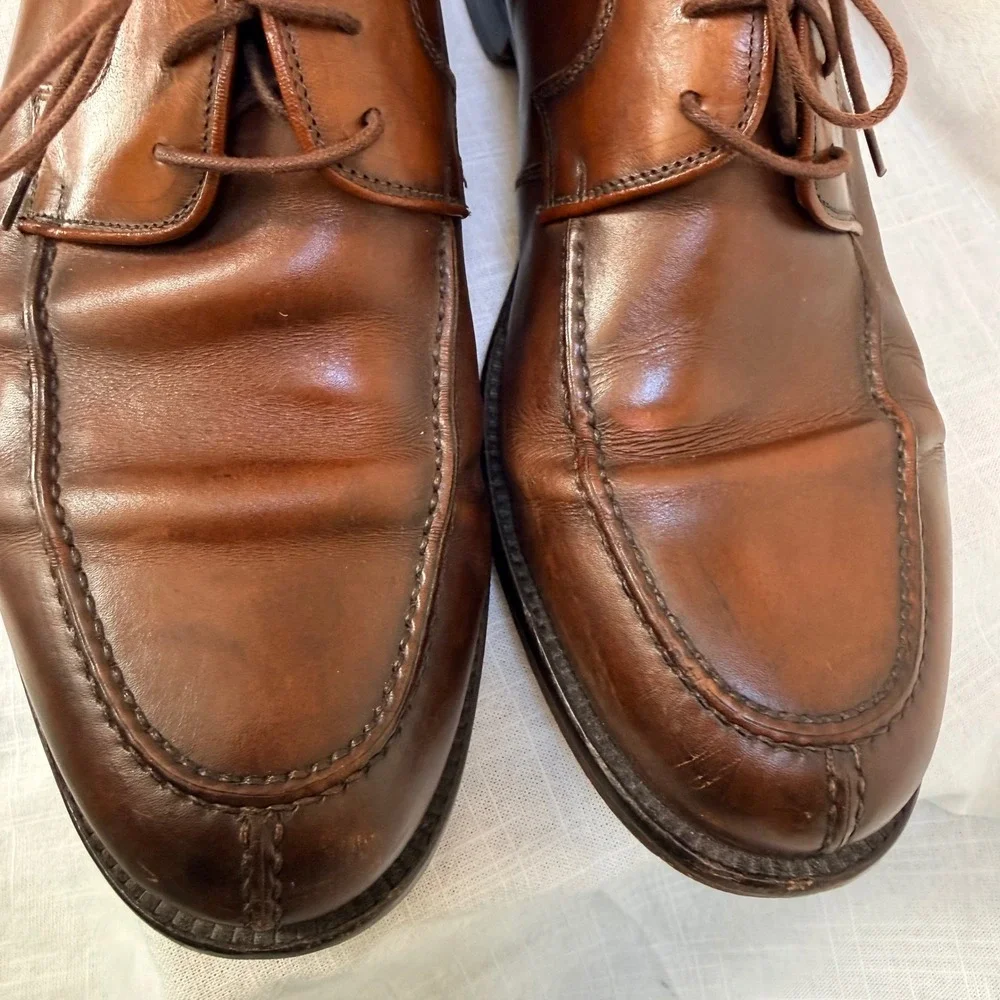 Sandro Moscoloni Split Toe Oxford 9.5 Brown Leather Dress Shoes SANTO-GLD-SY